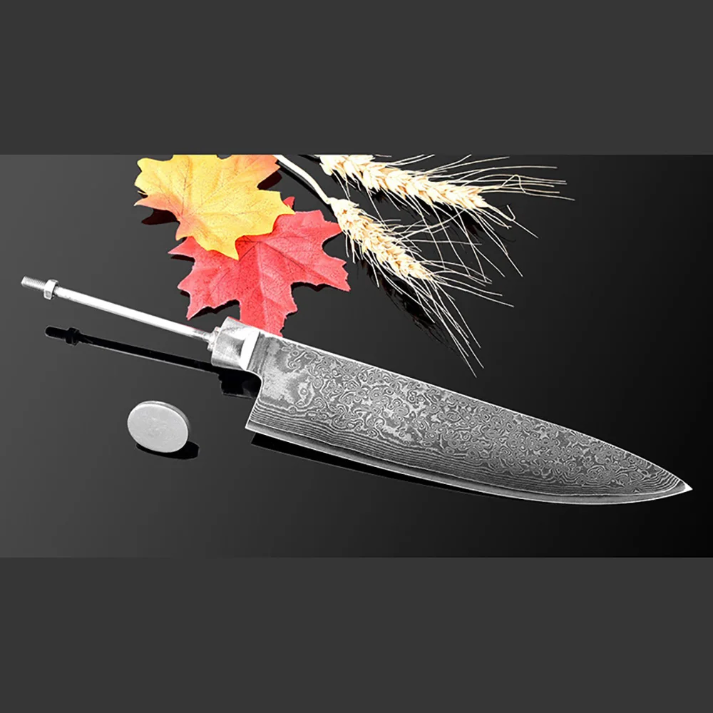 XITUO High Quality Damascus Chef Knife Blade Blank DIY Handmade Creation Kitchen Steel Billet Material Hand Tools Turkey Salmon