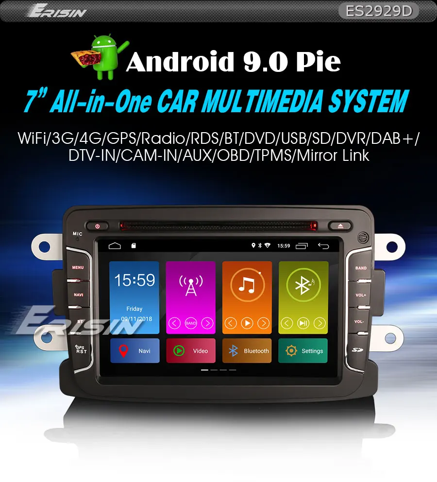 Best 7" Android 9.0 OS Car DVD Multimedia GPS Radio for Renault Duster 2011+ & Captur 2013+ & Lodgy 2012+ with Split Screen Support 1 Best 7" Android 9.0 OS Car DVD Multimedia GPS Radio for Renault Duster 2011+ & Captur 2013+ & Lodgy 2012+ with Split Screen Support 1