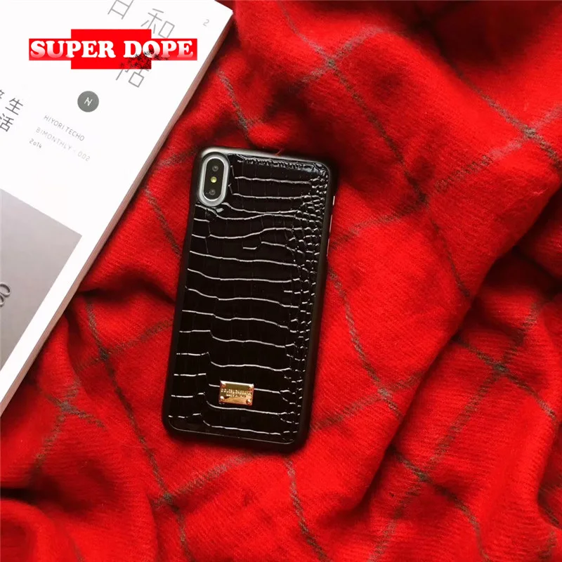 

Superdope crocodile leather for iphone 6 s 6s 7 8 plus coque hard case xs max xr 10 covers luxury brand back cover card pocket