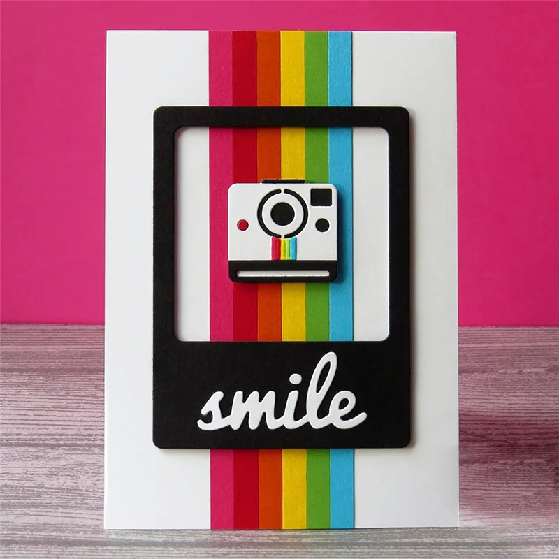 

DiyArts 5PCS/lot DIY Camera Letter Metal Cutting Dies Crafts Dies Embossing Stencil 77.2*100mm Scrapbooking New 2018