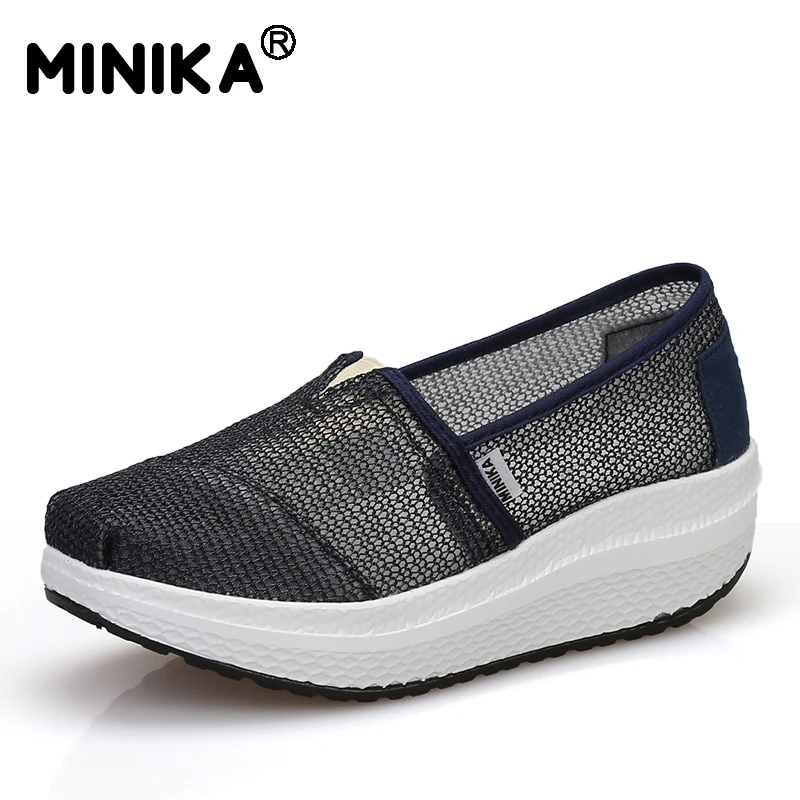 Minika Women Casual Shoes Summer Breathable Slimming Shoes Woman ...