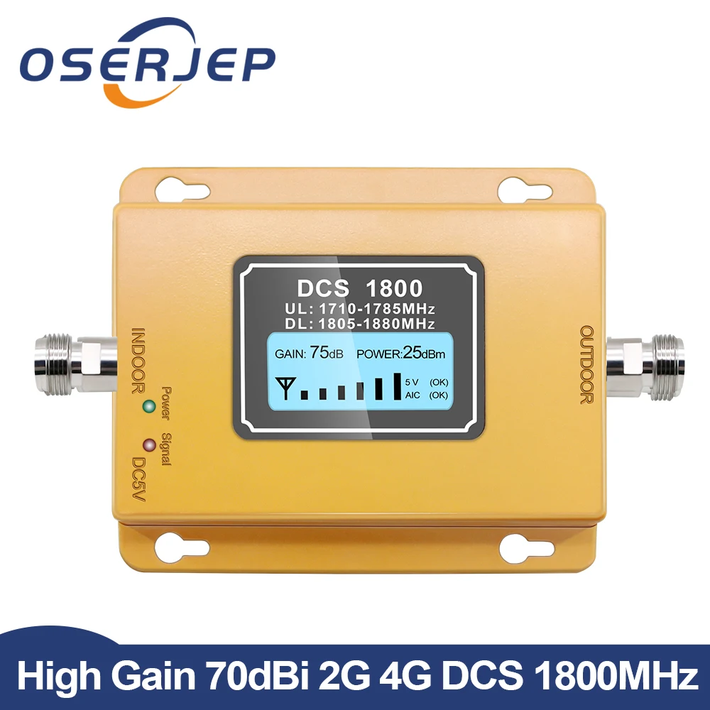 Gsm Lte 1800 усилитель ЖК дисплей 70dB усиление 2g 4g LTE Усилитель сотового телефона DCS 1800MHz