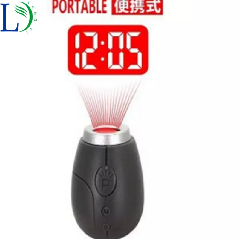 

Smart Laser Alarm Projector Clock Multi Function with Keychain 3 Colors Portable Compact Design Freeshipping 10 pcs