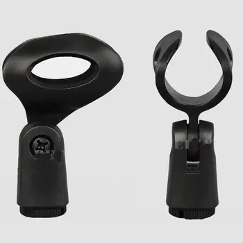 

100PC Flexible Rubberized Universal Microphone Clip Holder Clamp Clip Holder Mount For Instrument Microphone Mic Stand Accessory