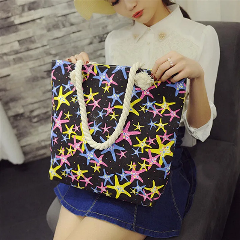 Sale New 2016 Fashion Starfish Patton Canvas Bag Women Handbag Shoulder Bags Famous Brand Women Messenger