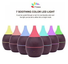 USB Ultrasonic Humidifier 300ml Aroma Diffuser Essential Oil Diffuser Aromatherapy mist maker with 7 color LED Light Wood grain home use portable 300ml light wood grain ultrasonic humidification aroma essential oil diffuser chern aromatherapy humidifier