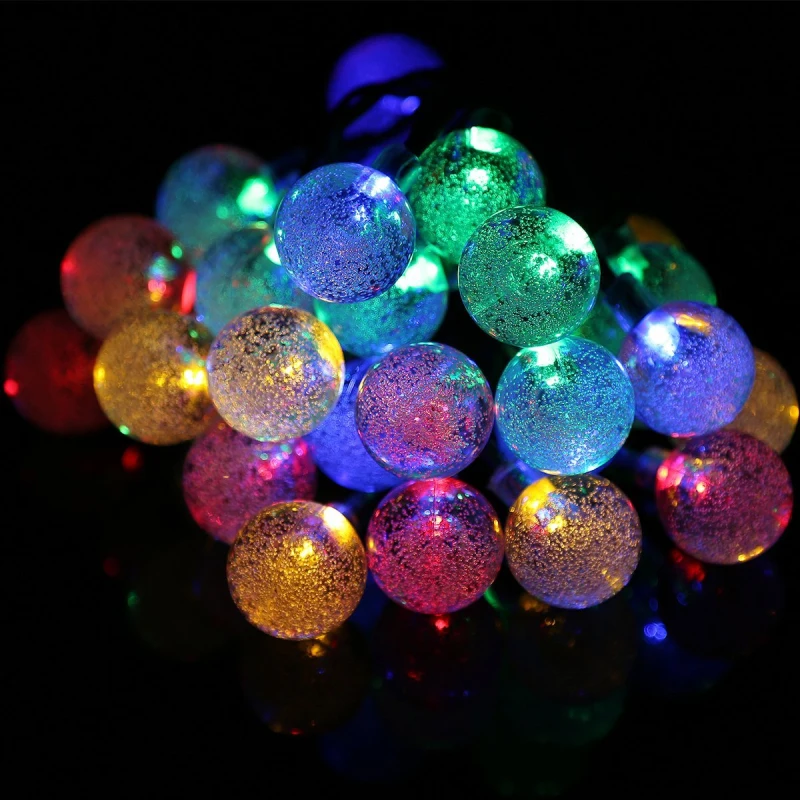 Zonne energie Led Outdoor Lichtslingers 6 M 30 LEDs Crystal Ball ... Zonne energie Led Outdoor Lichtslingers 6 M 30 LEDs Crystal Ball ...