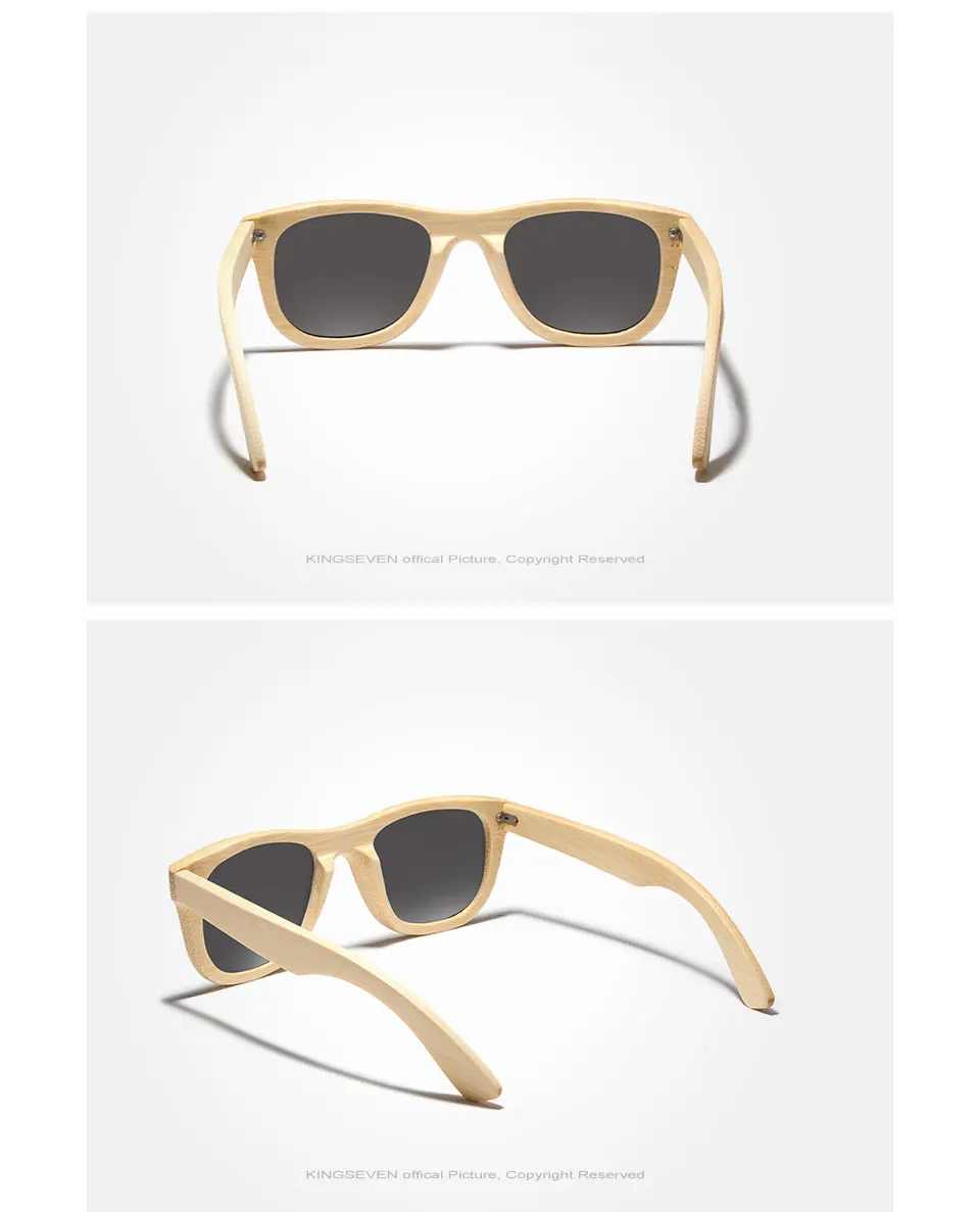 KINGSEVEN бамбуковые солнцезащитные очки ручной работы мужские Ретро Винтажные деревянные Солнцезащитные очки женские поляризованные зеркальные линзы Чехол для очков