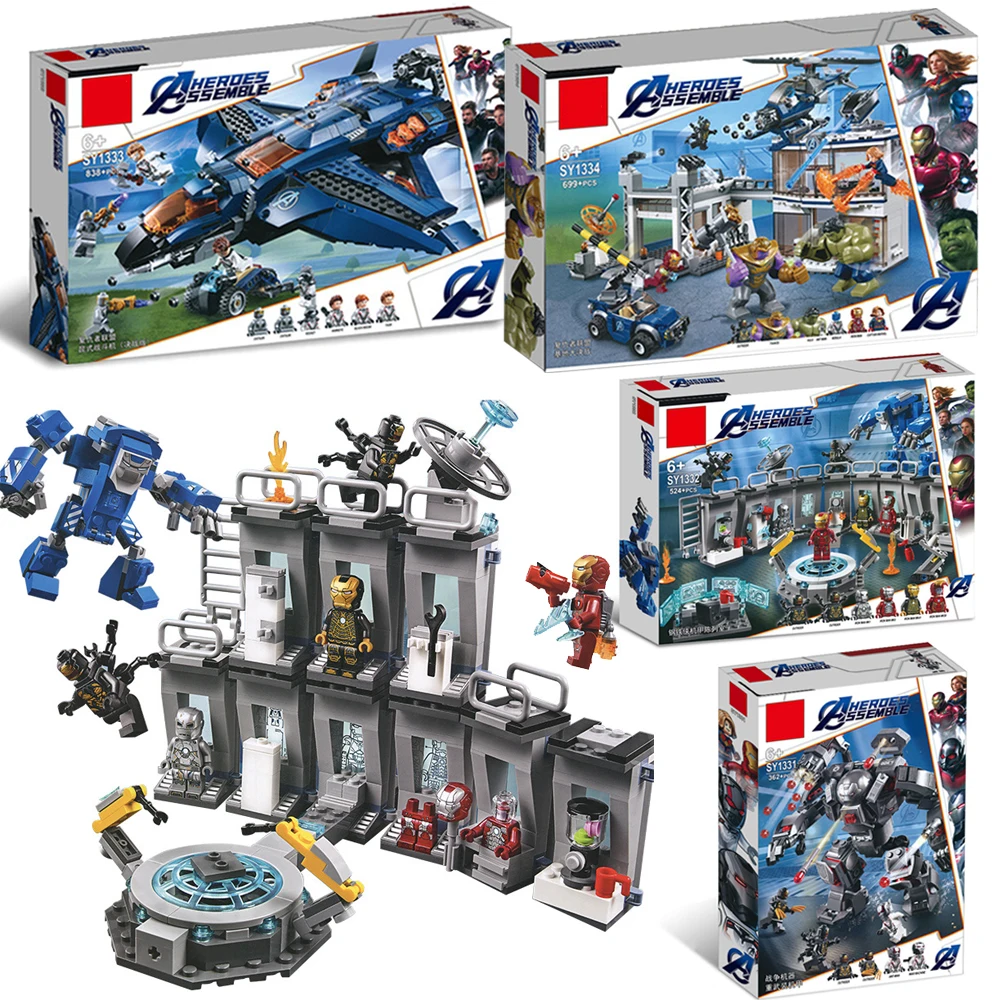 

Superheros Avengers 4 Compatible Legoinglys Marvel Avengers Endgame Figures Building Blocks 76131 76124 76125 76126 Bricks Toys