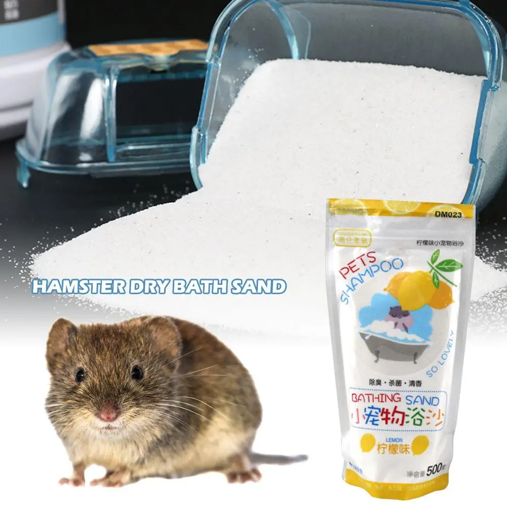 

500G Hamster Bathing Sand Cleaning Supplies Serilization Deodorant Bath Sand For Degus Gerbil Chinchilla Hedgehog Guinea Pig