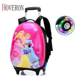 Новые детские Дорожная сумка на колесиках чемодан с колесами для детей чемодан на колесиках детский сумки для путешествия рюкзак