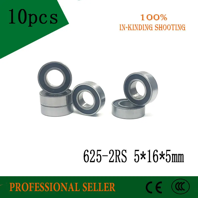 625-2RS QUALITY RUBBER SEALED BEARING 5x16x5mm