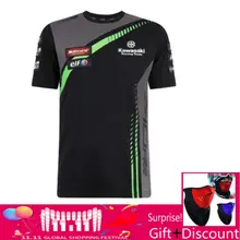 2018 De Corrida De MotoGP Temporada-Camisa de manga Curta Para A Kawasaki Ninja 300 T-shirt Da Equipe de Corrida de Moto Motocross Jersey