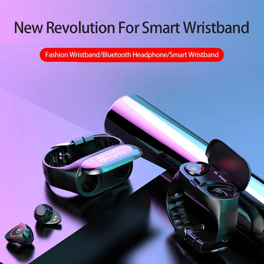 

2019 Smart Watch Built-in Bluetooth 5.0 Earphone Men Women Heart Rate Blood Pressure Monitoring Smart Wristband For IOS Android