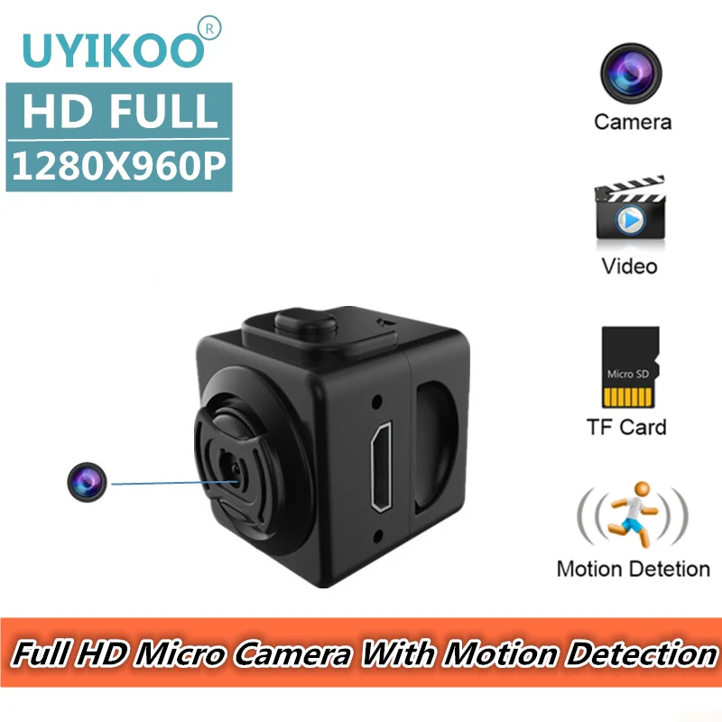 UYIKOO Mini Камера Full HD секрет микро Cam обнаружения движения Функция самый маленький 960