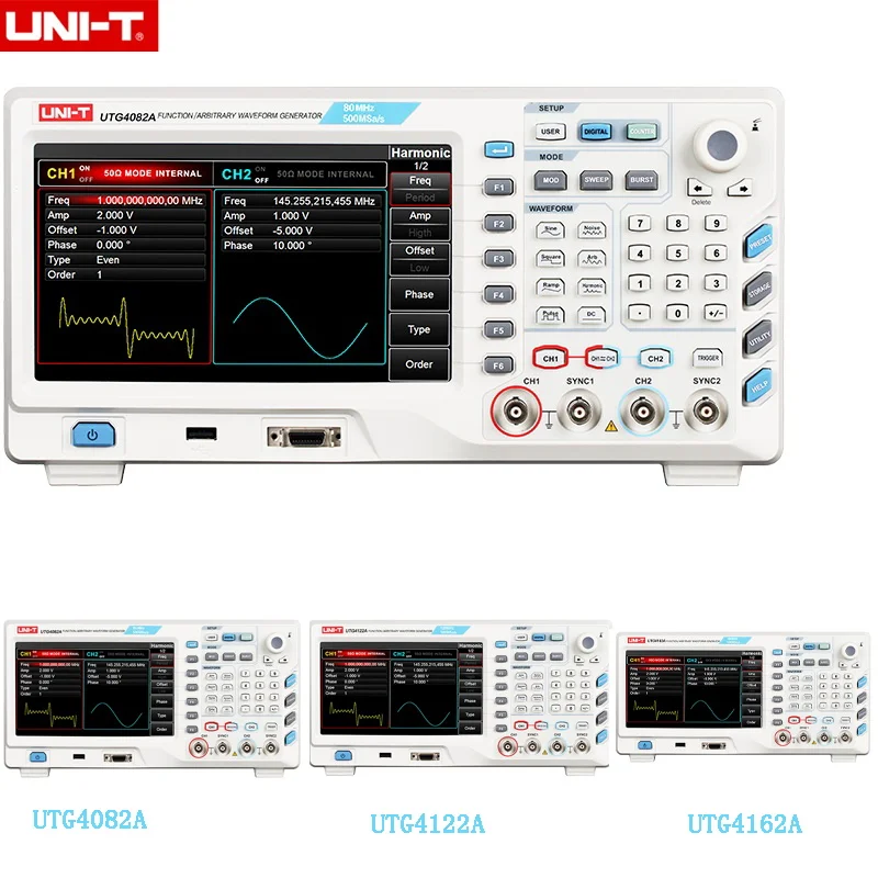 UNI-T UTG4082A UTG4122A UTG4162A функция/генератор сигналов произвольной формы 2 канала частота
