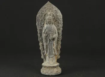 

ymying TIBETAN COLLECTABLE OLD BRONZE HAND CARVED BUDDHISM KWAN-YIN ORNAMENT STATUE