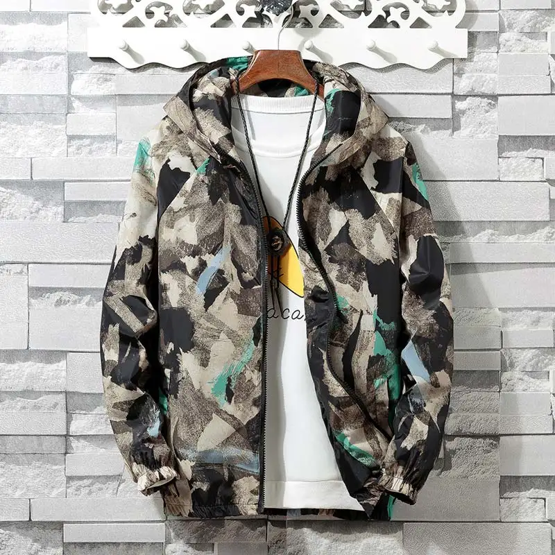 Fashion Men Jacket Coats Male Causal Hooded Camouflage Jacket Thin Windbreaker Zipper Outwear Spring Autumn Bomber Jackets Men Fashion Men Jacket Coats Male Causal Hooded Camouflage Jacket Thin Windbreaker Zipper Outwear Spring Autumn Bomber Jackets Men