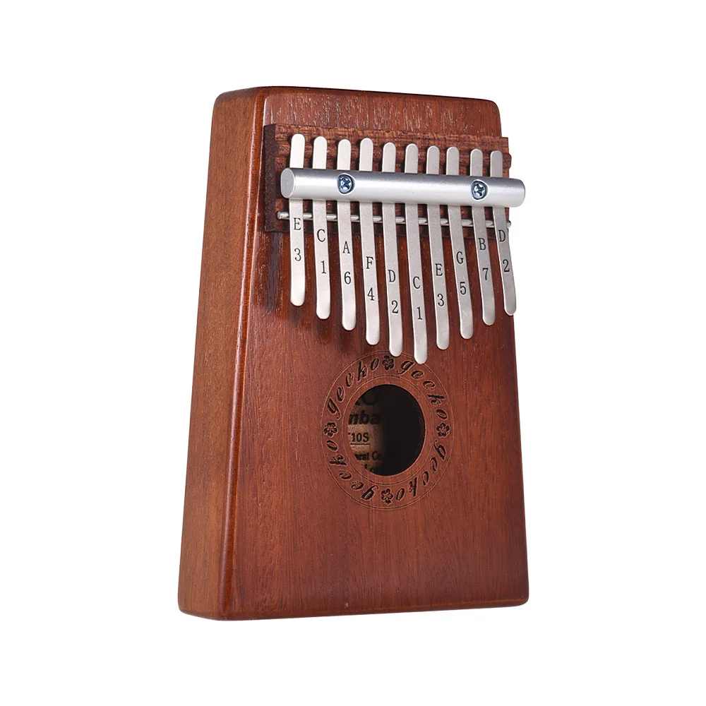 GECKO K10S портативный 10 клавишный большой палец пианино калимба Mbira дерево красного