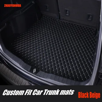 

ZHAOYANHUA Car trunk mats for Skoda Superb Yeti Fabia Rapid spaceback 5D heavy duty car styling carpet floor liner