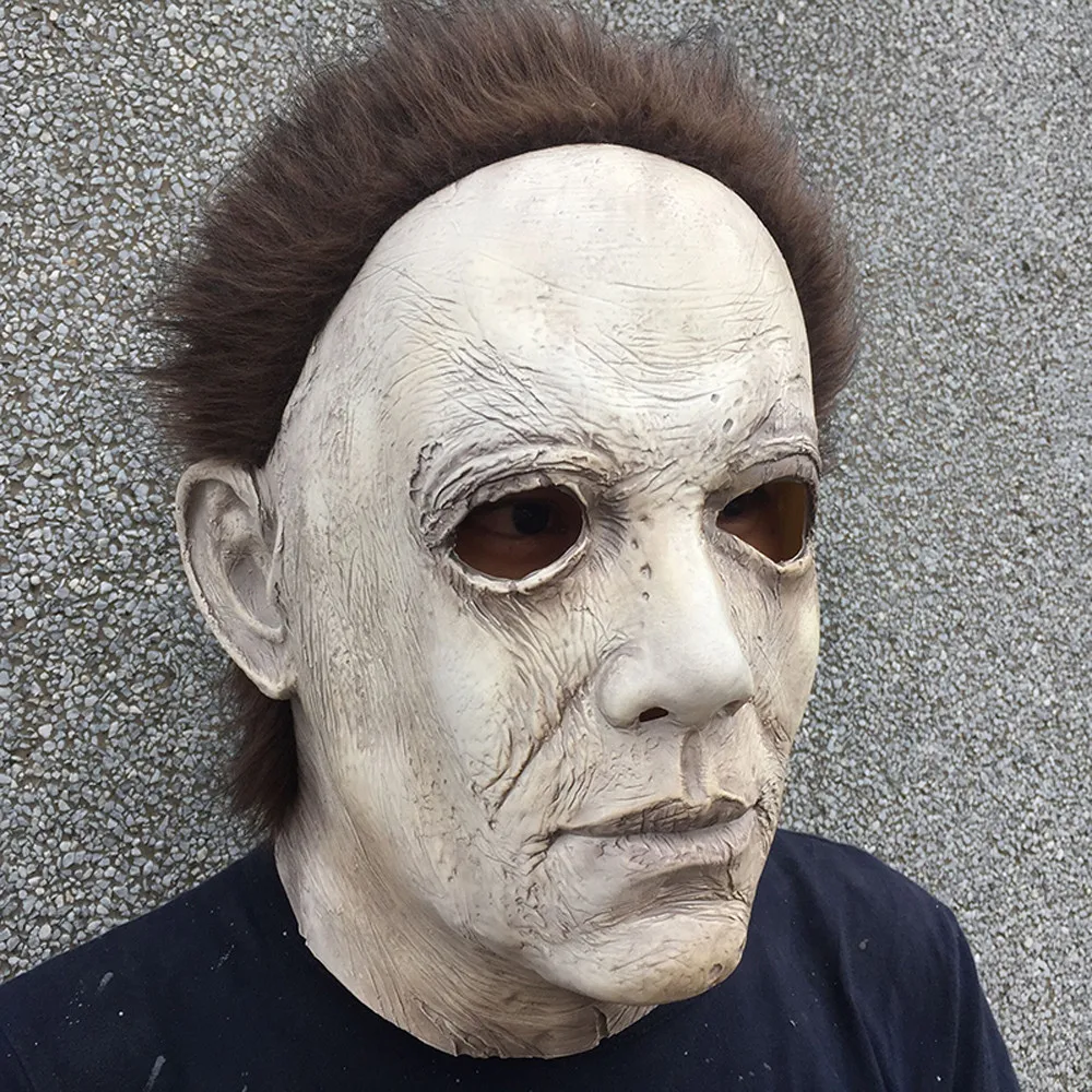 

Cosplay Michael Myers Melting Face Overhead Latex Costume Halloween Prop Scary Mask Toy W30506