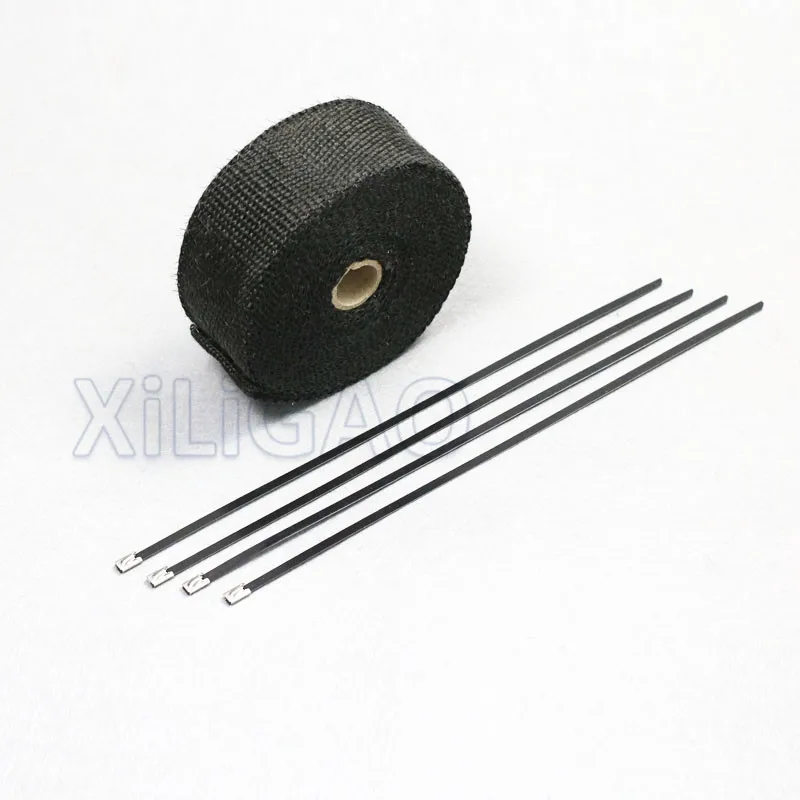 FREE SHIPPING Motorcycle Exhaust Thermal Exhaust Tape Header Heat Wrap Resistant Downpipe For Motorcycle Car Accessories  FT002