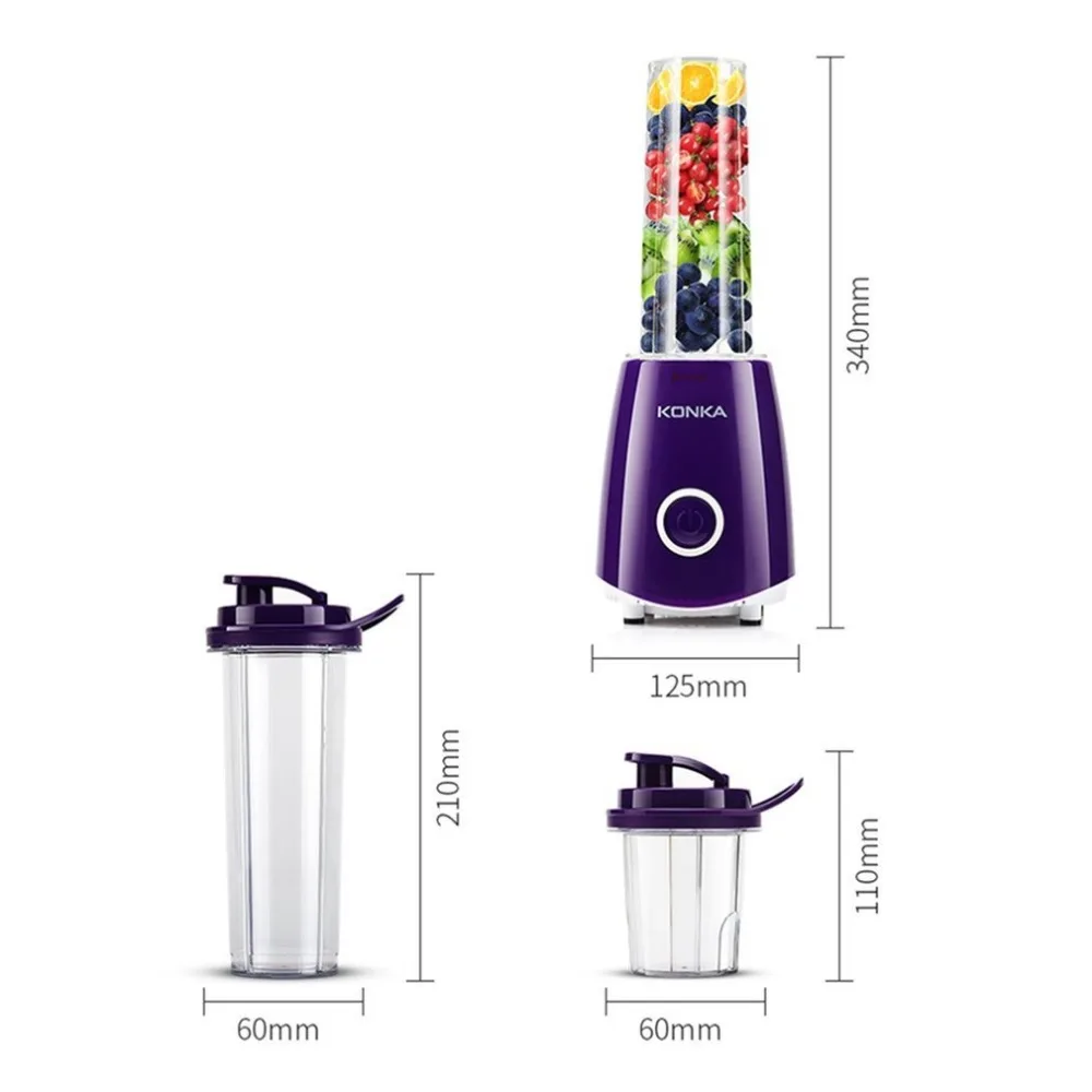 Mini Portable Electric Juicer Multifunctional Household Fruit Juice Machine Blender Smoothie Milkshake Maker KJ-JF308