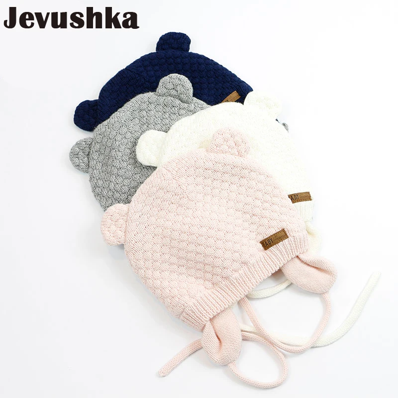 

Baby Hat Cute Bear Toddler Earflap Beanie Baby Winter Kids Hat Newborn Photography Props HT014-1