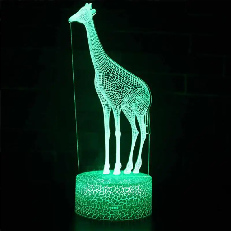 

Elephants 3d Colorful Led Lamp Christmas Decorations Acrylic Board Night Light Usb Plug In Smart Table Lamps For Living Room