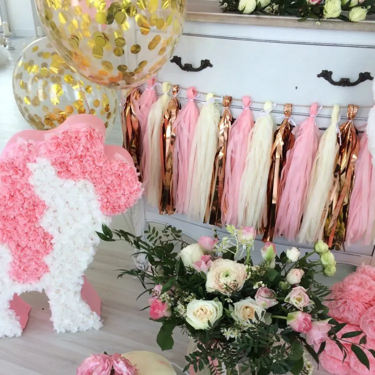 

15Pcs/Set Mixed Color Beige Rose Gold Pink Paper Tassels DIY 15 tassels (3 bags) Wedding Baby Bridal Shower Birthday Party Decor
