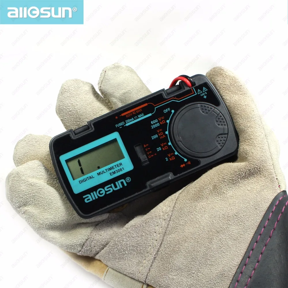  Digital Multimeter 3 1/2 1999t AC/DC Ammeter Voltmeter High-definition LCD Digital Display Screen voltage meter All-Sun EM3081 