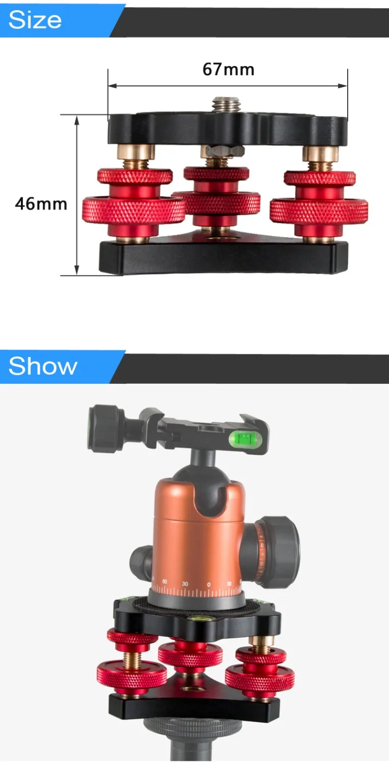 Штатив для быстрого выравнивания основания выравниватель Регулировка основания панорамирование уровень пластина с пузырьковым уровнем для Canon Nikon DSLR камера штатив