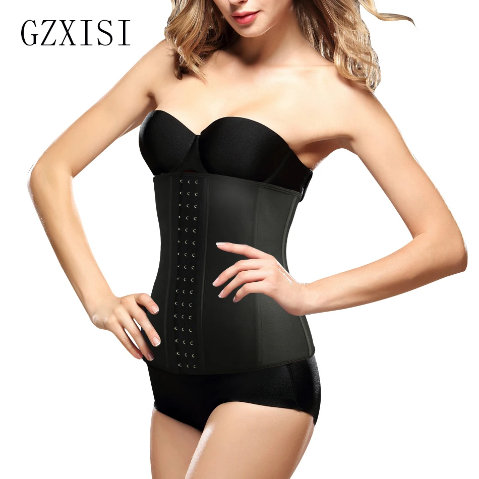 Plus Size 6XL Size Latex Waist Trainer Corset 100 9 Steel Boned Latex