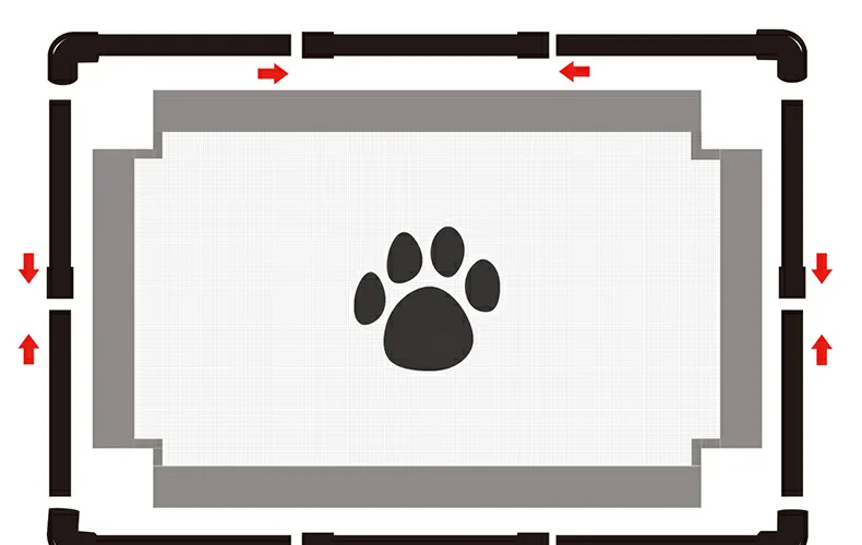 Изолирующая сетка для дверного ограждения для собак, кошек, лап, переносная сборочная Защитная ограда, аксессуары для домашних животных