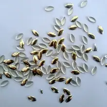 100 шт./упак. Овальный металлический запасами ивовых деревьев ногтей золотых ювелирных изделий/серебристого цвета из двух Цвет по выбору 3,4, 6 мм