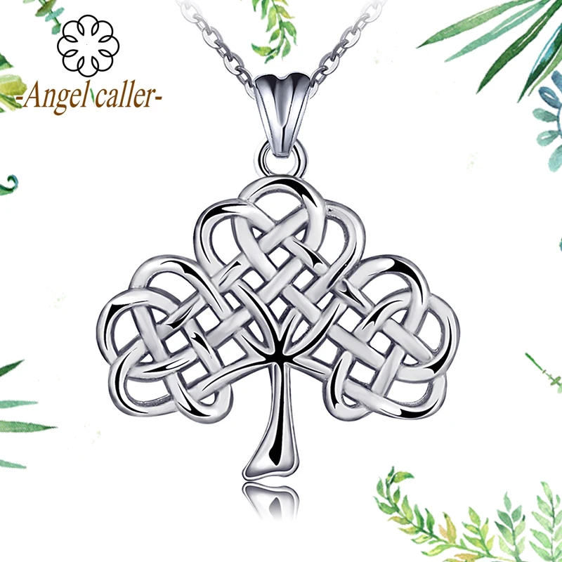

Angel Caller 925 Sterling Silver Tree Necklace Tree of Life Pendant Fashional Celtics Knot Charms with chain for Women CYD114