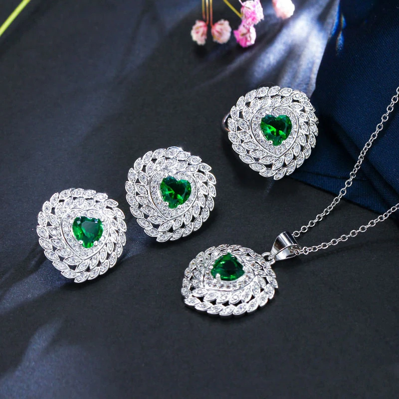 Heart 3 Piece Jewelry Set 8