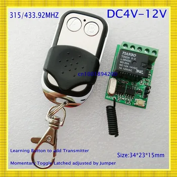 

4V 5V 6V 7.4V 9V 12V Small Relay Remote Control Switch 10A Micro Wireless Relay Contact Switching Normally Open Close 315/433.92