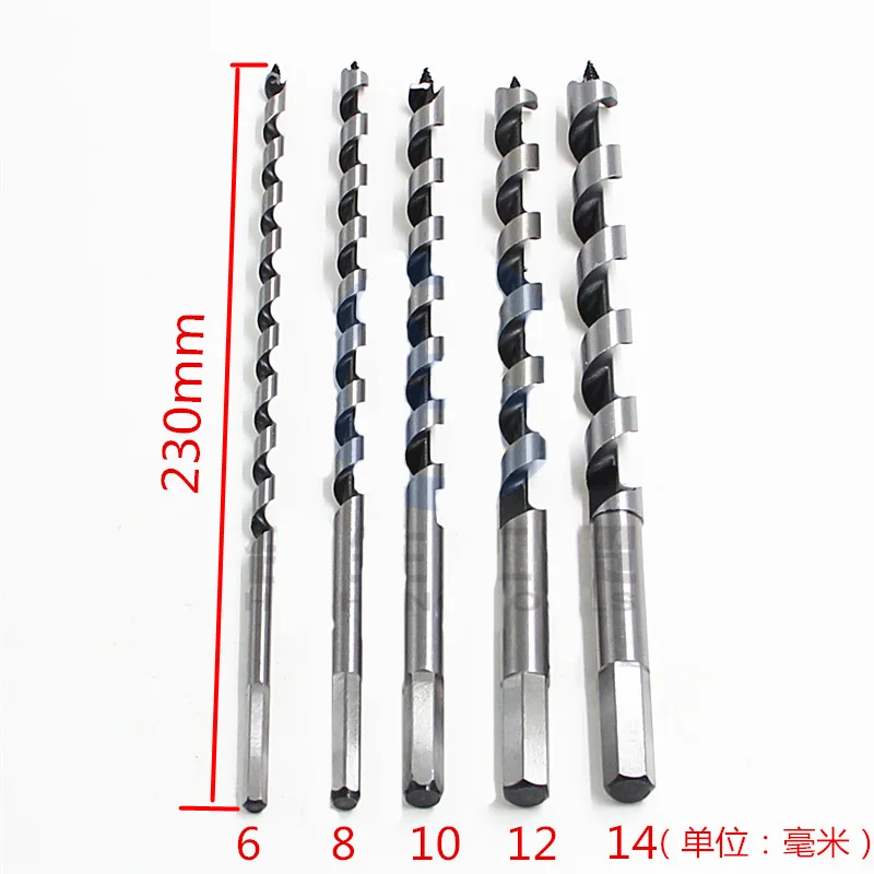 5pcs Woodworking Broach Drill Bit Lengthened Hex Shank Hardwood