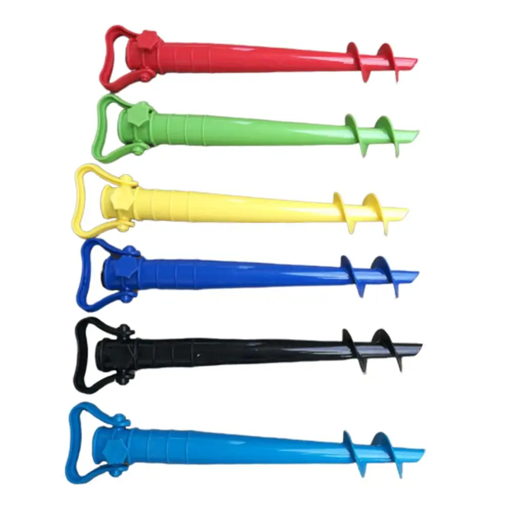 Beach Umbrella Sand Anchor, Fits All Pole Base Screw Holder Stand Portable Auger Stake Support Safe For Strong Winds Sturdy