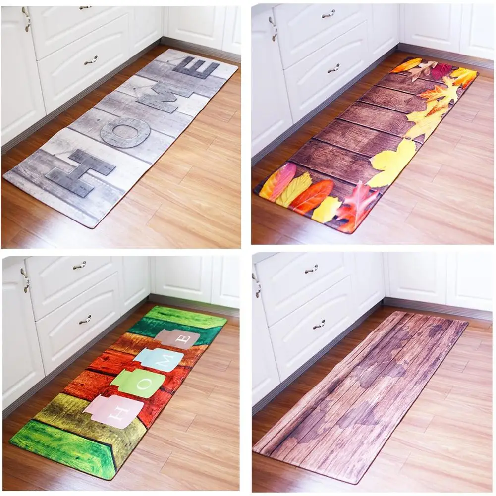

None Water Absorption Non-Slip Printing Long Door Mat for Kitchen Bathroom Floor