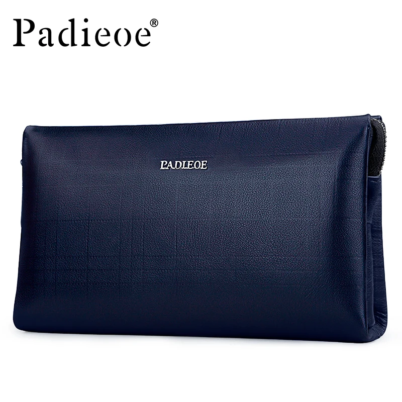 

Padieoe Famous Brand Handbags Men Genuine Leather Large Capacity Purse Clutch Bag Business Fashion Mens Wallet Free Shipping