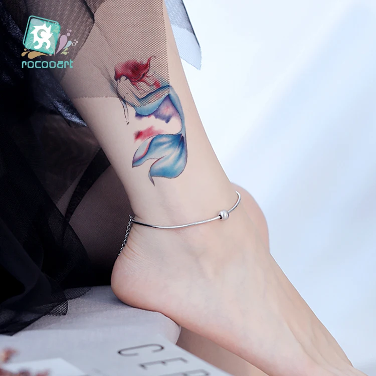

RC073/New Colorful Design Fake Temporary Tattoo Sticker Body Art Water Transfer Tattoo Mermaid Tattoo Designs For Girls