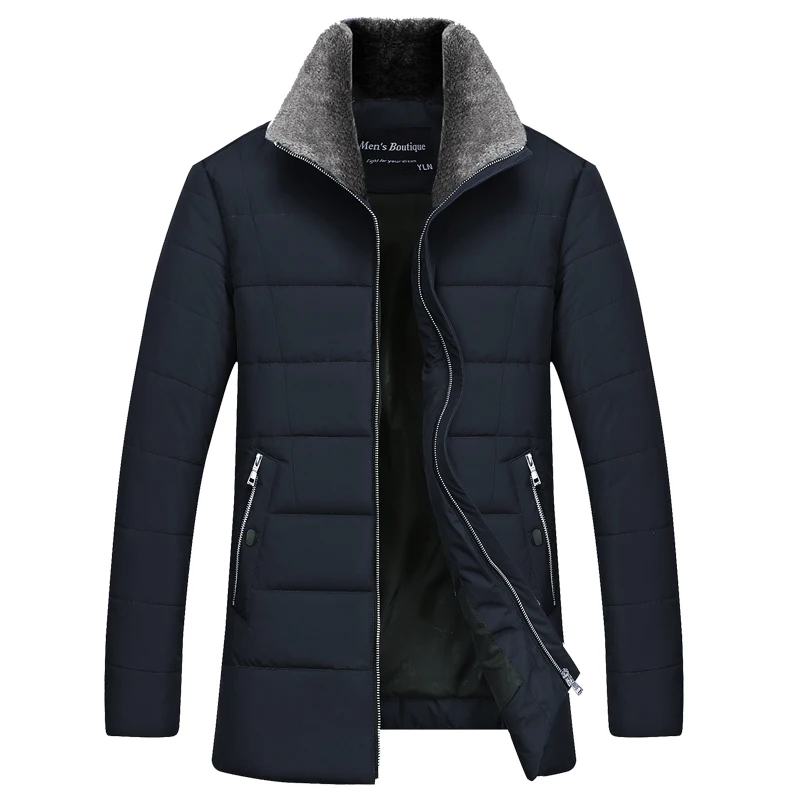 Largas Nuevo 2018 thick De Blue Para black Abrigo Invierno Abrigos Estilo Black Hombre Marca Ropa Chaquetas Largo Moda Piel PdndC4rq