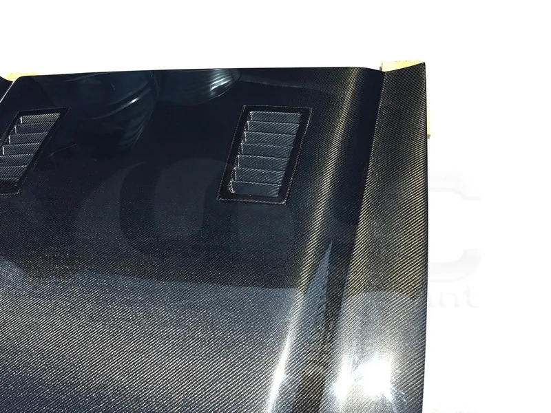 2010-2014 Ford Mustang Shelby GT500>&V6 TruCarbon A53KR Style Ram Air Hood CF (5)