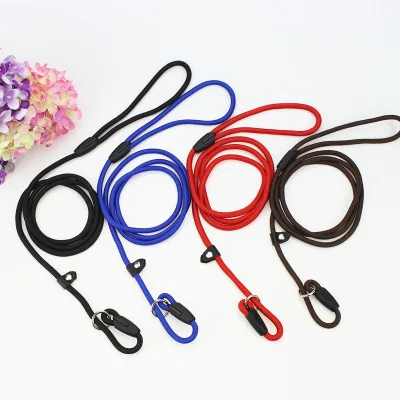 

Pet Dog Nylon Rope Training Leash Dogs P Chain Slip Collar Walking Lead Rope Strap Adjustable Traction For Small Medium B