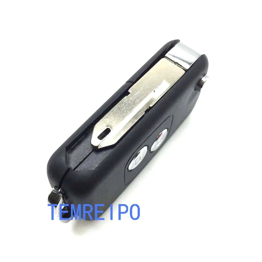 

10pcs/lot Remote Folding Flip Key Case For Peugeot 206 For citroen c3 c2 2 Button Remote Control Key Blank fob selling