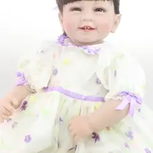 Силиконовые куклы-младенцы Reborn сопровождать Спящая кукла ручной работы реалистичные элегантное платье принцессы подарок для малышей Brinquedos Для детей