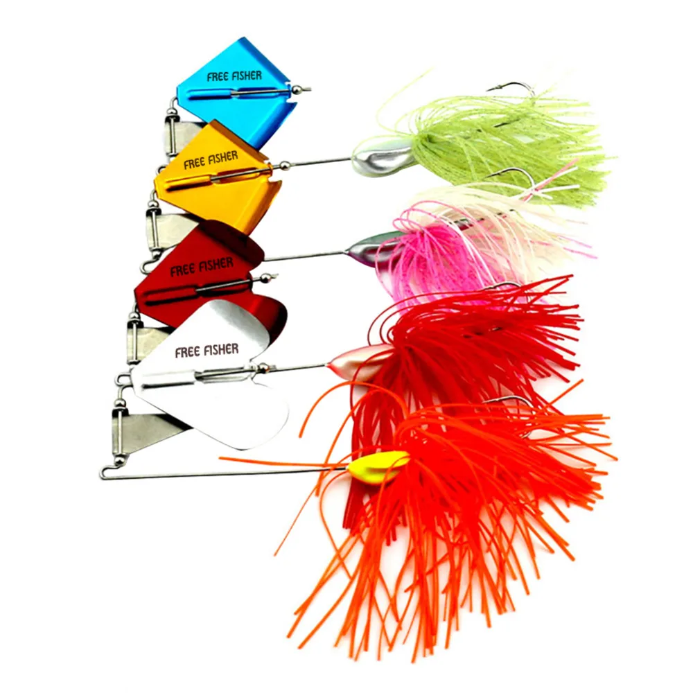 Hoge Kwaliteit 4 Stks/partij Spinnerbait Bass Vissen Harde Lokken Blade Rok Rig Pike Karper