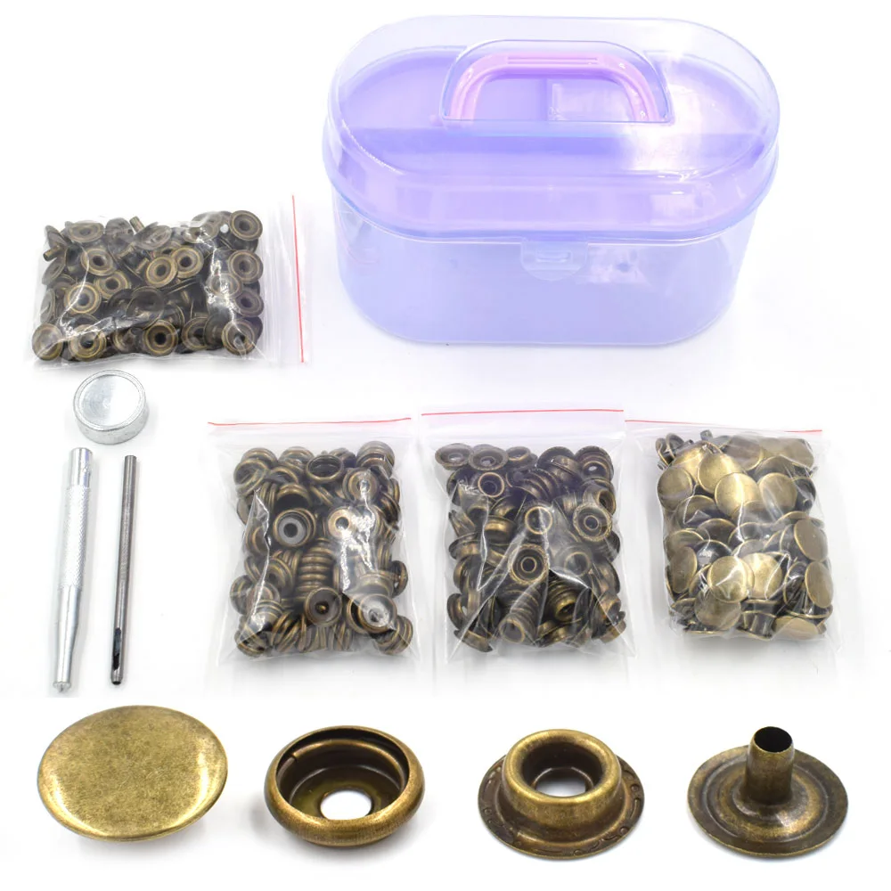 100 sets /lot Metal snap tool fastener buttons Rivet T8 T5 T3 snaps jacket Clothing & Accessories. Sewing repair | Дом и сад